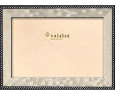 Natalini OBLBianco 10X15 Bilderrahmen mit Unterstützung für Tisch, Tulipwood, Weiß, 10 X 15 X 1,5