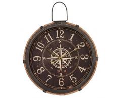 Clayre & Eef 5KL0085 Uhr/Wanduhr Gross Landhausstil Küche/Wohnzimmer 47 * 7 * 58 cm / 1*AA Batterie (Wird Nicht mitgeliefert)