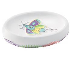 Gedy Grazia Seifenschale, Harz, weiß, 9,5x13,8x2,8