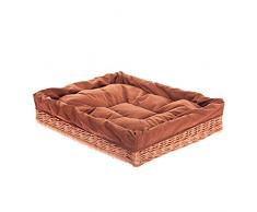 e-wicker24 Tierkorb aus Weide, Korb, honiggelb, 60 x 50 x 18 cm