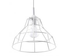 NEU! Weiß Hängeleuchte für das Wohnzimmer und das Vorzimmer - Metall - SOLLUX ANATA SL.0145 geometrische moderne Deckenleuchte Loft 1-flg. LED E-27 *** LEUCHTEN - Bei Amazon für den günstigsten Preis!
