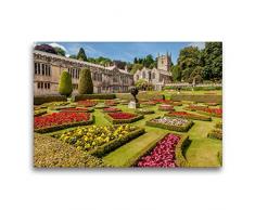 Premium Textil-Leinwand 75 x 50 cm Quer-Format Garten vom Lanhydrock House bei Bodmin in Cornwall, England | Wandbild, HD-Bild auf Keilrahmen, Fertigbild auf hochwertigem Vlies, Leinwanddruck von Christian MÃ¼ringer