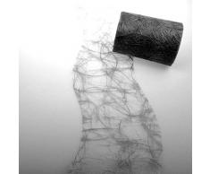 Deko AS GmbH Sizoweb Tischband Wellenschnitt schwarz ca. 12,5 cm Rolle 25 Meter 64W 017-R