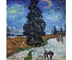 Buyenlarge 0-587-25668-0-G1827 Giclée-Kunstdruck Van Gogh-Country Road in Provence by Night, 45,7 x 68,6 cm
