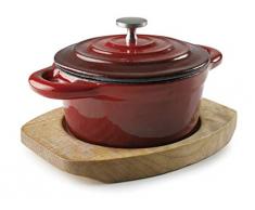 Lacor Magma Red/Grey Runde Kasserolle mit Deckel Rot antik