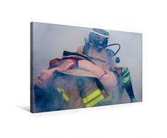 Calvendo Premium Textil-Leinwand 75 cm x 50 cm Quer, Ein Motiv aus Dem Kalender Feuerwehrkalender II - Erotische Fotografien von Thomas Siepmann | Wandbild. Leinwand, Leinwanddruck Menschen Menschen