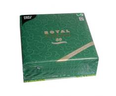 Papstar, 50 Servietten ROYAL Collection 1/4-Falz 40 cm x 40 cm dunkelgrün Casali, #84884
