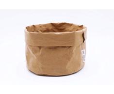 B&P Italia Brottasche Stockholm aus Zellstoff Avana, Durchmesser 19 x 12 cm
