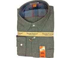 Tailor Vintage Herren Hemd mit Knopfleiste - Grau - X-Large