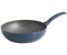 Home Professional Stone Wok 1 Antihaftgriff Pfluon, Blau, Durchmesser 28 cm