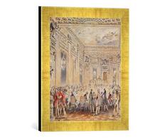 Gerahmtes Bild von Jean Michel Moreau The Younger Feast given by Madame du Barry (1743-93) for Louis XV on 2nd September 1771 at the inauguration of the Pavillon at Louveciennes,, Kunstdruck im hochwertigen handgefertigten Bilder-Rahmen,