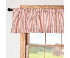 Piper Classics Homespun Fenster- und Tisch, Rot Country Rustic Valance rot/weiß