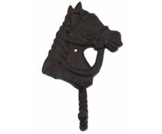 Import Wholesales Pferd Kopf Western Wandhaken Rost Braun Gusseisen 15,9 cm hoch