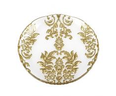 Red Pomegranate Salatteller, Damast, Granatapfel, 21,6 cm, Rot