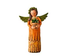 Studio M Wings of Whimsy Geschenk of a Garden handbemalt Inspirationelle Engel Figur Deko Home Decor Skulptur schöne Holzschnitzeroptik 14 x 8 Zoll