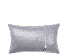 Soft Star-Kissenbezug – Polarfleece-Kissenhülle mit Häkelstich – glänzendes Dekokissen – 30x50 cm – 900 silver – von ’zoeppritz since 1828’