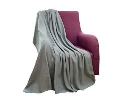 CAI TENG Fleece Überwurf Decke Super Weichem Cozy All Season Polar Fleece Decke Bett-Couch Sofa Reisen, Einfache Pflege 52x67 Grau