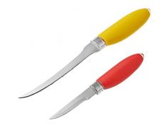 Tefal Set 2 Messer Hat Obst + Griff rutschfeste Fresh Kitchen rot und gelb