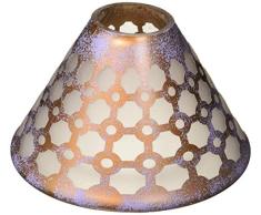 Pavillon – Bronze und Lila Schwamm Gemustert Milchglas Glas Kerzenschirm