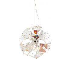 Kare Design Hängeleuchte Visible Sails Rainbow, Wohnzimmerlampe, Pendelleuchte, Hängelampe, Esszimmerlampe, Transparent (H/B/T) 142x42x42cm