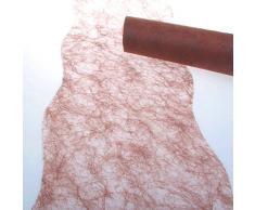 Deko AS GmbH Sizoflor Tischband Wellenschnitt Rubin ca. 25 cm Rolle 25 Meter - 60w-250-25-042