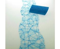 Deko AS GmbH Sizoweb Tischband Wellenschnitt Mittelblau ca. 12,5 cm Rolle 25 Meter - 64W 036-R 125