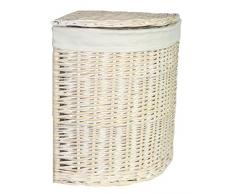 Red Hamper Large Corner White Wash Wäschekorb mit einem weißen Futter