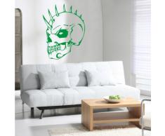 INDIGOS 4052166176088 Wandtattoo W935 Punkrock Dämon Wandaufkleber 80 x 60 cm, grün