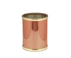 Kraftware Vinyl und Mylar poliert rund Abfallkorb, 27,3 cm Kupfer/Messing