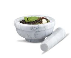 sagler Mörser und Stößel Set Marmor grau 11,4 cm Durchmesser