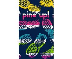 DHESTIA HOME DHestia Großes Strandtuch aus Baumwolle, 100 x 170 cm, Tannenzapfen, Mehrfarbig, 100 x 170 cm