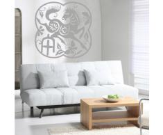 INDIGOS 4052166083034 Wandtattoo w466 Tierzeichen Pferd Wandaufkleber 120 x 119 cm, silber