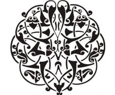 INDIGOS 4051095022800 Wandtattoo w239 Orient, Ranke 120 x 120 cm, schwarz