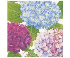 Caspari Hortensie Garten Serviette Abendessen, 20 Stück Papier, blau, 3 x 0,45 x 25,4 cm