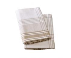 Tolles Bay Home Extra weiche 100% Baumwolle Flanell-Bettlaken-Set. Warm, Cozy, leicht, Winter Bettwäsche. Belle Collection King Pillowcases Plaid - Taupe