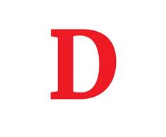 Pusher Mini Las Vegas Lichterkette, für Haus Buchstabe D, Metall, Rot, 6 x 4 x 10 cm