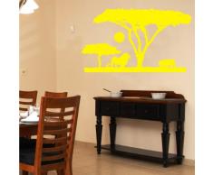 INDIGOS 4052166115810 Wandtattoo W552 Afrika, Steppe Wandaufkleber 80 x 44 cm, gelb