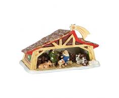 Villeroy & Boch Christmas Toys Memory Krippe, dekorative Krippe fÃ¼r unter den Weihnachtsbaum, Hartporzellan, bunt, 27 x 16 x 16 cm