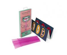 Luckies of London Partystrohhalme | 24 Strohhalme mit aufgesteckten Mündern, Kunststoff, Mitiple, 22.5x10.5x2 cm, Einheiten