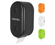 Spirella WC Rollenhalter + ErsatzrollenhalterCube zum kleben oder bohren Schwarz