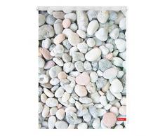 Lichtblick Rollo Klemmfix, 60 x 150 cm mit Motiv Kieselsteine - Weiß Grau Montage ohne Bohren, moderner Sicht-und Sonnenschutz, Motivrollo, lichtdurchlässig & Blickdicht