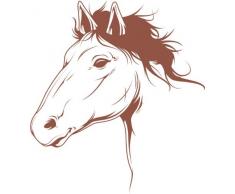 INDIGOS 4051095055860 Wandtattoo w616 Pferd Wandaufkleber in 3 Größen, 120 x 66 cm, braun