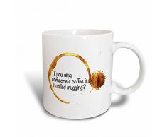 3dRose, wenn Sie stehlen Einer Kaffee ist es genannt Magic, Becher, Keramik, Schwarz/Weiß, 10,16 x 7,62 x 9,52 cm