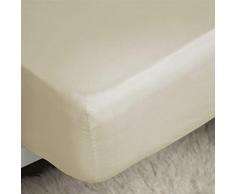 Belledorm Perkal-Spannbetttuch für Einzelbett, cremefarben
