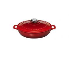 JÃ¤ger Kochtopf, rund, rubinrot, 24 cm
