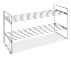 Whitmor 6175-861 Stapelbare Schrank Regal, Metall, Chrom, 30.48 x 76.2 x 42.24 cm