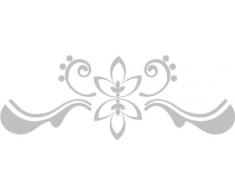 INDIGOS 4051095048862 Wandtattoo w423 Pflanze Blume 120 x 43 cm, silber