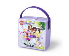 LEGO Friends Brotdose mit Tragegriff; Tragbare Aufbewahrungsbox, lila
