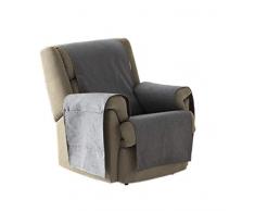 Eysa Zoco Nicht elastisch Sofa überwurf 1 Sessel, Chenille, Grau, 29 x 4 x 37 cm
