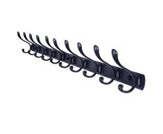 Dseap Seashell Wandgarderobe, 10 Haken Antik schwarz